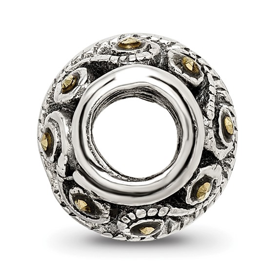 Sterling Silver Reflections Marcasite Bali Bead