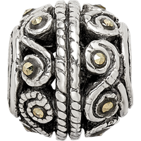 Sterling Silver Reflections Marcasite Bali Bead view 4