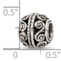 Sterling Silver Reflections Marcasite Bali Bead view 5