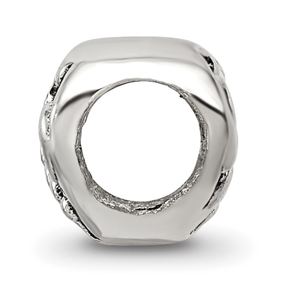 Sterling Silver Reflections Scroll Heart Bead