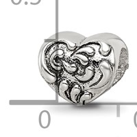 Sterling Silver Reflections Scroll Heart Bead view 4