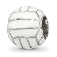 Sterling Silver Reflections Enameled Volleyball Bead view 5