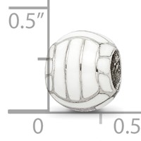 Sterling Silver Reflections Enameled Volleyball Bead view 4