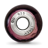 Sterling Silver Reflections Lavender Italian Murano Bead view 2