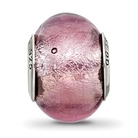 Sterling Silver Reflections Lavender Italian Murano Bead view 3