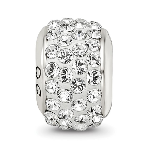 Sterling Silver Reflections White Full Preciosa Crystal Bead