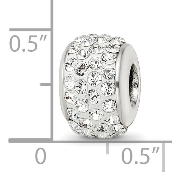 Sterling Silver Reflections White Full Preciosa Crystal Bead