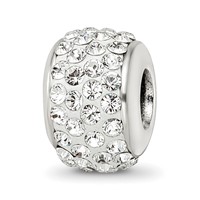 Sterling Silver Reflections White Full Preciosa Crystal Bead view 1
