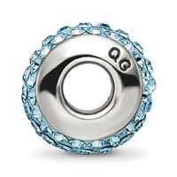 Sterling Silver Reflections Sky Blue Full Preciosa Crystal Bead view 2