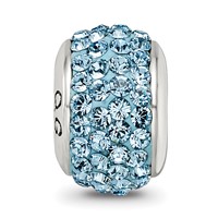Sterling Silver Reflections Sky Blue Full Preciosa Crystal Bead view 4