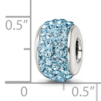 Sterling Silver Reflections Sky Blue Full Preciosa Crystal Bead view 3