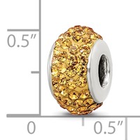Sterling Silver Reflections Orange Full Preciosa Crystal Bead view 3