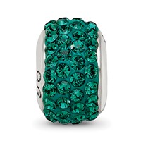 Sterling Silver Reflections Medium Green Full Preciosa Crystal Bead view 4