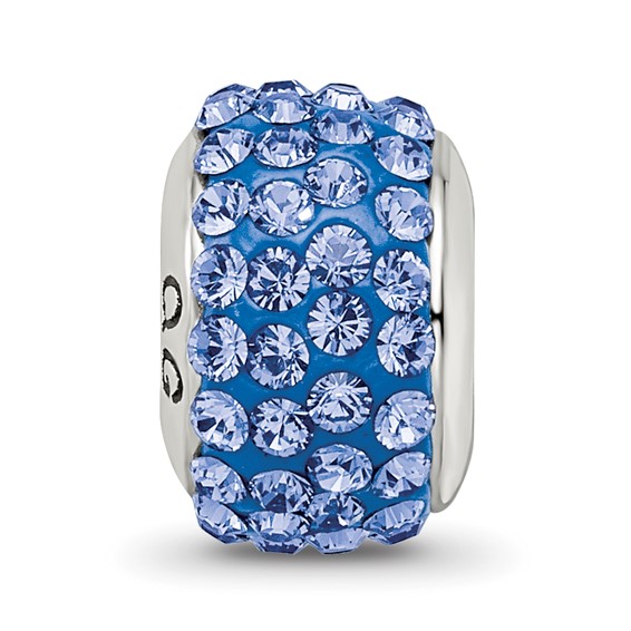 Sterling Silver Reflections Blue Full Preciosa Crystal Bead