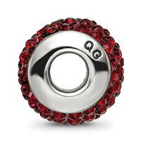 Sterling Silver Reflections Dark Maroon Full Preciosa Crystal Bead view 2
