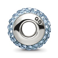 Sterling Silver Reflections Light Blue Full Preciosa Crystal Bead view 2