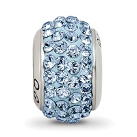 Sterling Silver Reflections Light Blue Full Preciosa Crystal Bead view 4