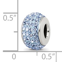 Sterling Silver Reflections Light Blue Full Preciosa Crystal Bead view 3