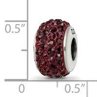 Sterling Silver Reflections Brown Full Preciosa Crystal Bead view 3