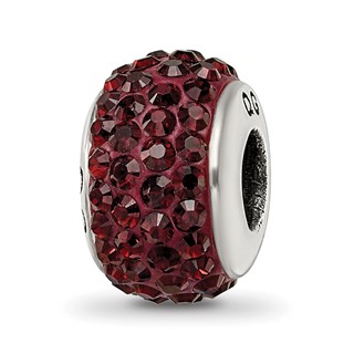 Sterling Silver Reflections Brown Full Preciosa Crystal Bead