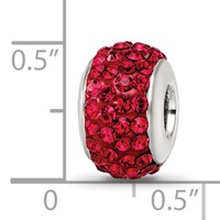 Sterling Silver Reflections Red Full Preciosa Crystal Bead view 3