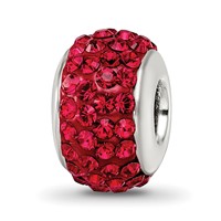 Sterling Silver Reflections Red Full Preciosa Crystal Bead view 1