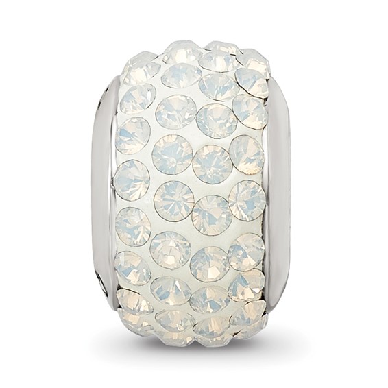 Sterling Silver Reflections Cream Full Preciosa Crystal Bead