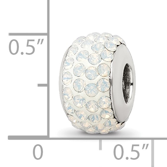Sterling Silver Reflections Cream Full Preciosa Crystal Bead