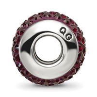 Sterling Silver Reflections Crimson Full Preciosa Crystal Bead view 2