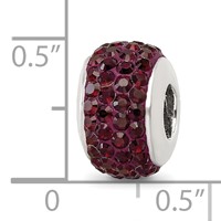 Sterling Silver Reflections Crimson Full Preciosa Crystal Bead view 3