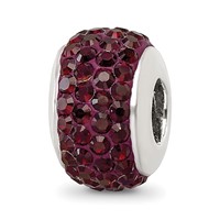 Sterling Silver Reflections Crimson Full Preciosa Crystal Bead view 1