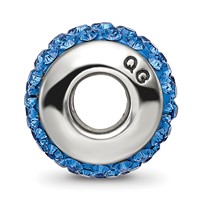 Sterling Silver Reflections Medium Blue Full Preciosa Crystal Bead view 2