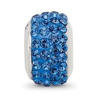 Sterling Silver Reflections Medium Blue Full Preciosa Crystal Bead view 5