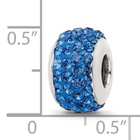 Sterling Silver Reflections Medium Blue Full Preciosa Crystal Bead view 4