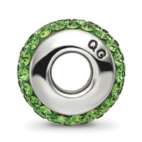 Sterling Silver Reflections Green Full Preciosa Crystal Bead view 2