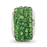 Sterling Silver Reflections Green Full Preciosa Crystal Bead view 4