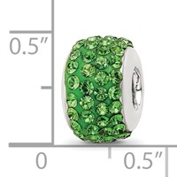 Sterling Silver Reflections Green Full Preciosa Crystal Bead view 3