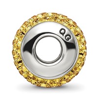 Sterling Silver Reflections Yellow Full Preciosa Crystal Bead view 2
