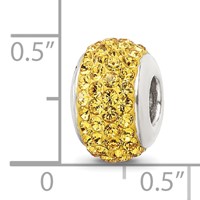 Sterling Silver Reflections Yellow Full Preciosa Crystal Bead view 3