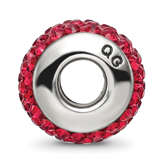 Sterling Silver Reflections Scarlet Full Preciosa Crystal Bead