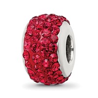 Sterling Silver Reflections Scarlet Full Preciosa Crystal Bead view 1