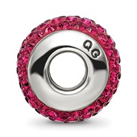 Sterling Silver Reflections Maroon Full Preciosa Crystal Bead view 2