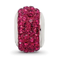 Sterling Silver Reflections Maroon Full Preciosa Crystal Bead view 4