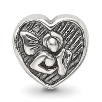 Sterling Silver Reflections Angel Heart Bead view 3
