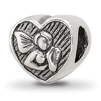Sterling Silver Reflections Angel Heart Bead view 1