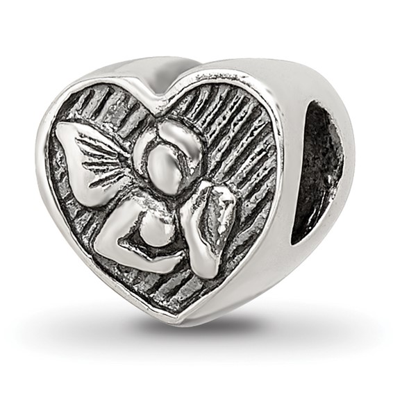Sterling Silver Reflections Angel Heart Bead