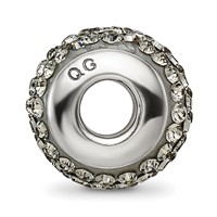 Sterling Silver Reflections Silver Grey Full Preciosa Crystal Bead view 2
