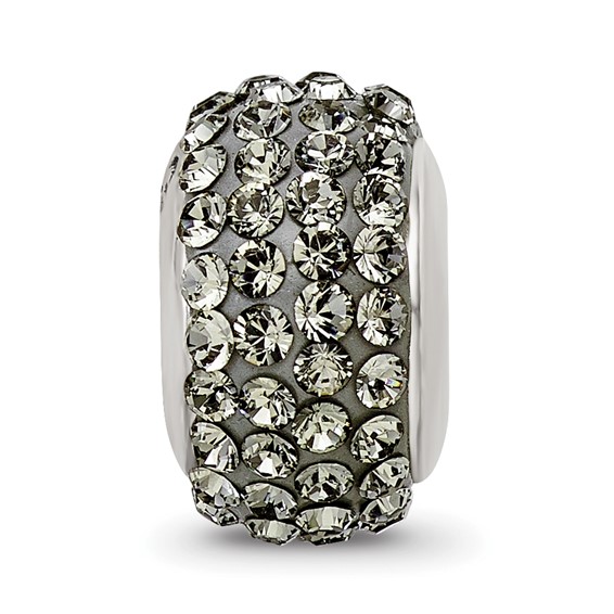 Sterling Silver Reflections Silver/Grey Full Preciosa Crystal Bead