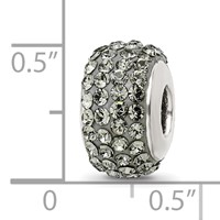 Sterling Silver Reflections Silver Grey Full Preciosa Crystal Bead view 3