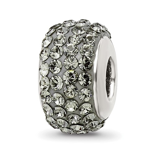 Sterling Silver Reflections Silver Grey Full Preciosa Crystal Bead